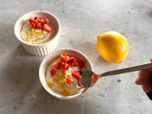 Cottage cheese lemon mousse