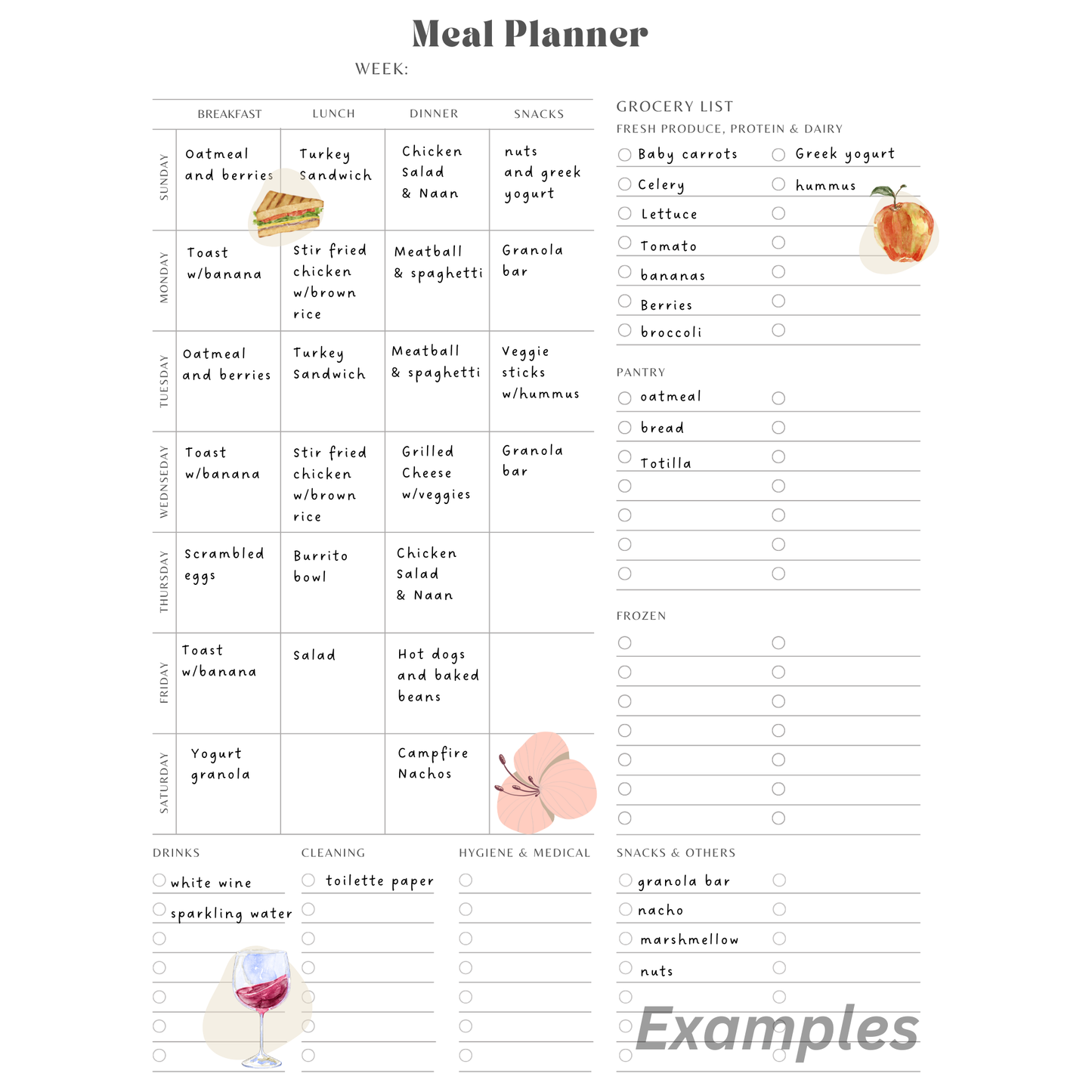 PDF UNDATED Meal Planner (Printable)