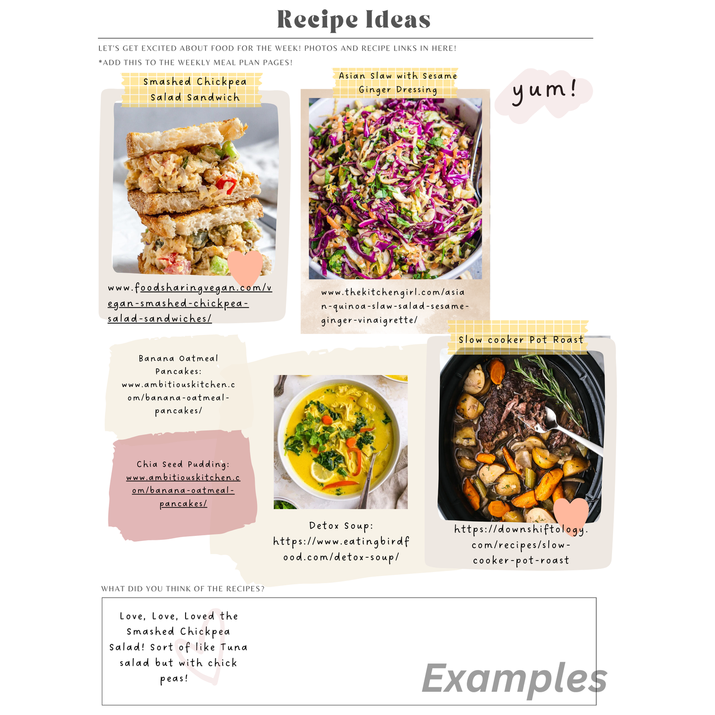 PDF UNDATED Meal Planner (Printable)