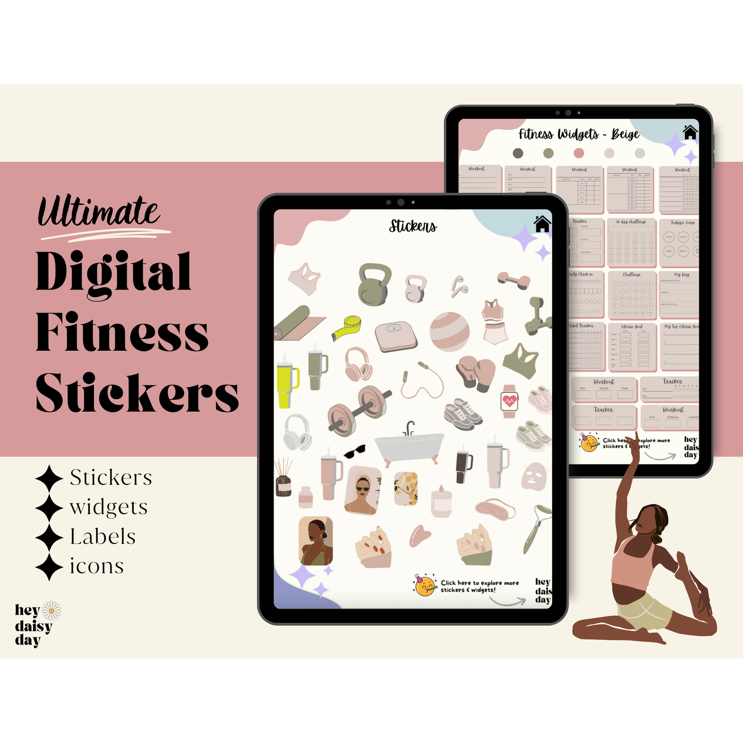 Digital fitness stickers