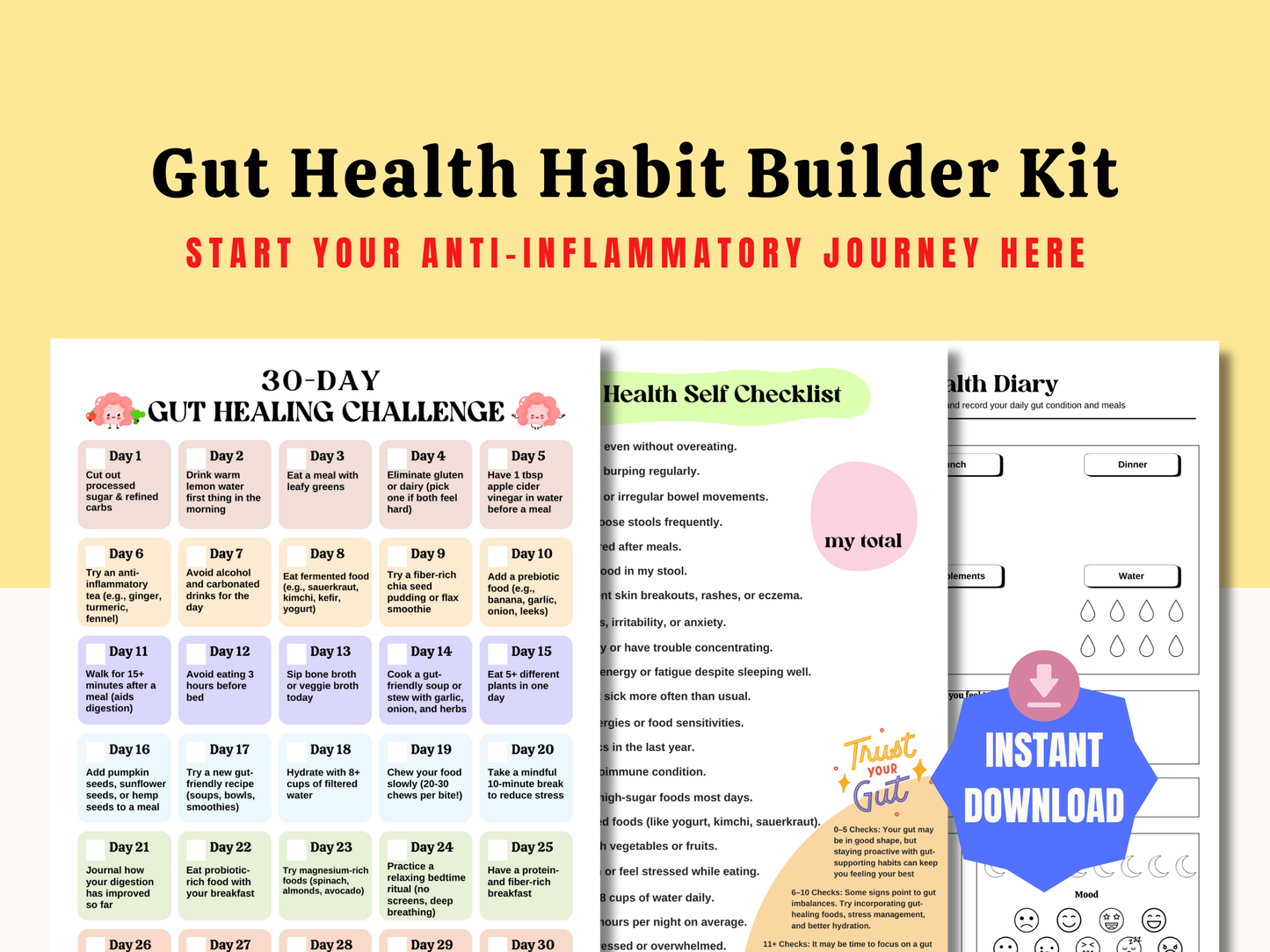 Gut health habit builder