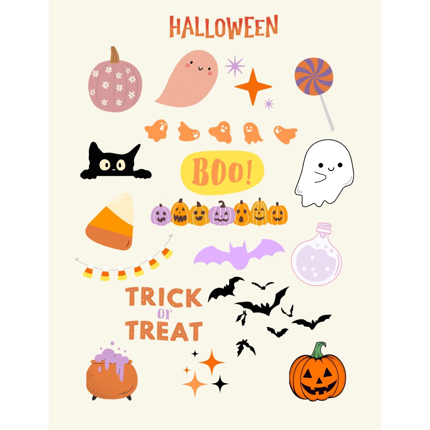 Fall Halloween Stickers