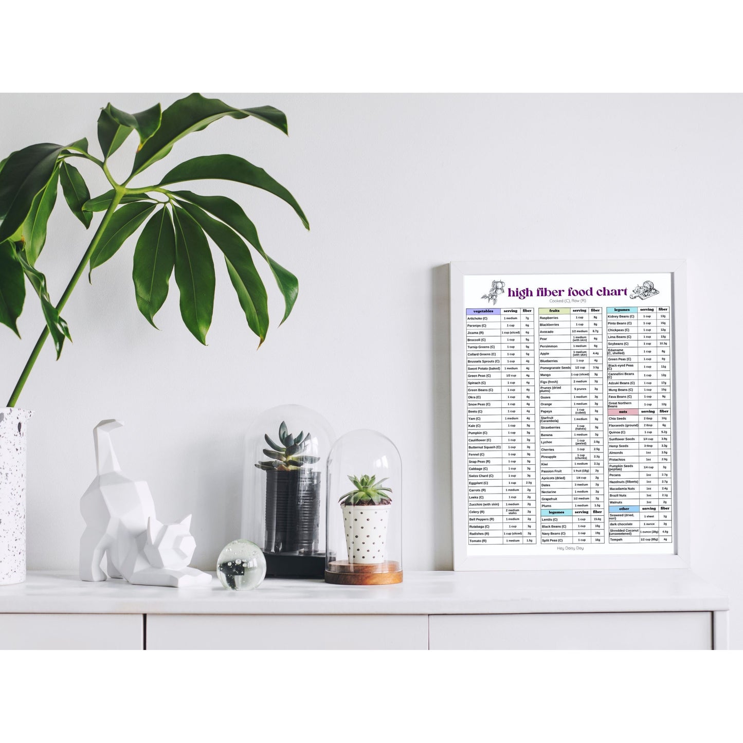 High Fiber Food Chart Mock Up