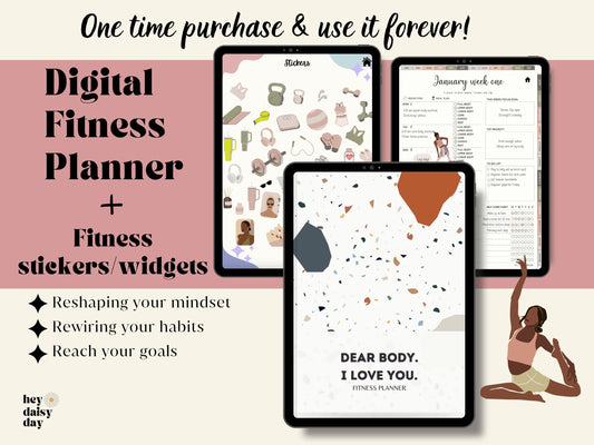 Digital Fitness Planner - Dear Body. I Love You.