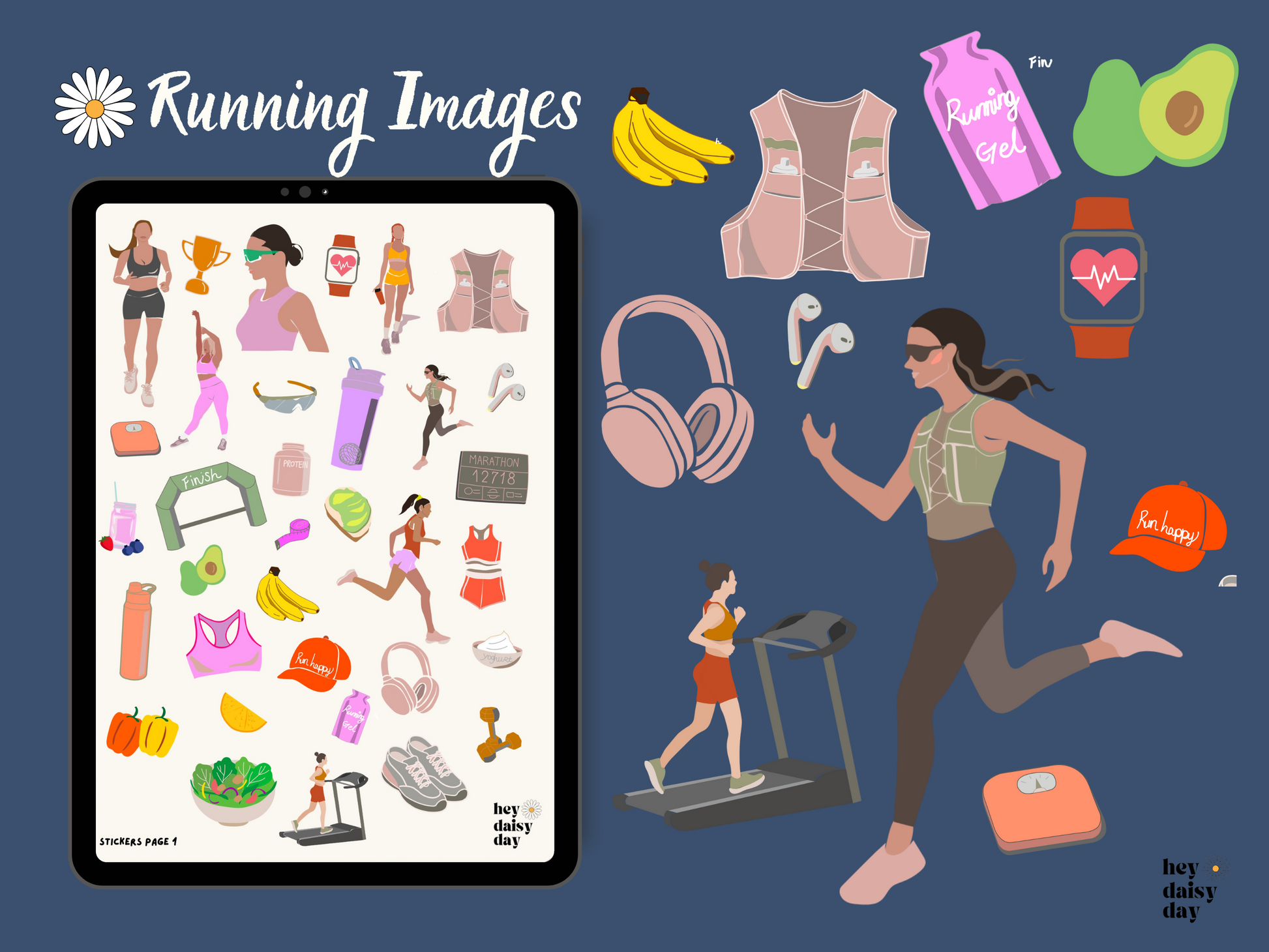 Running fitness digital Stickers