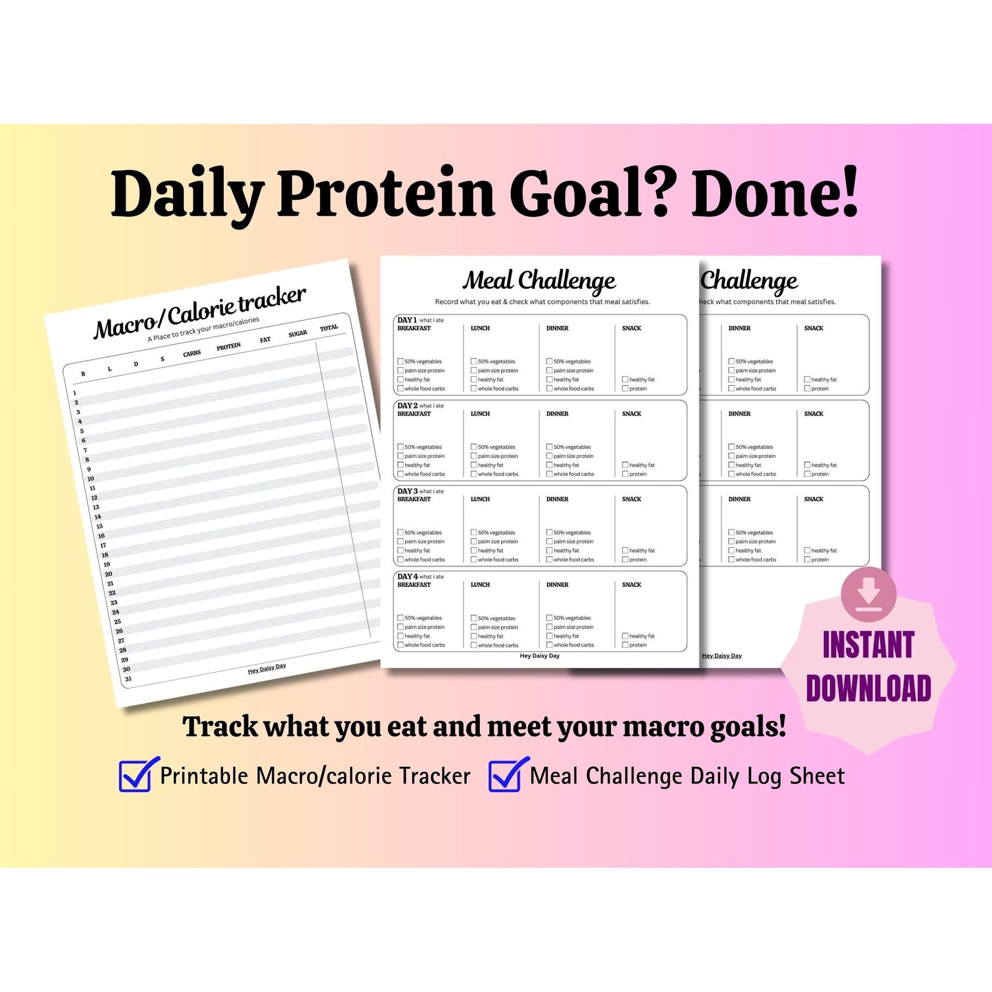 High-Protein Food Macros Chart