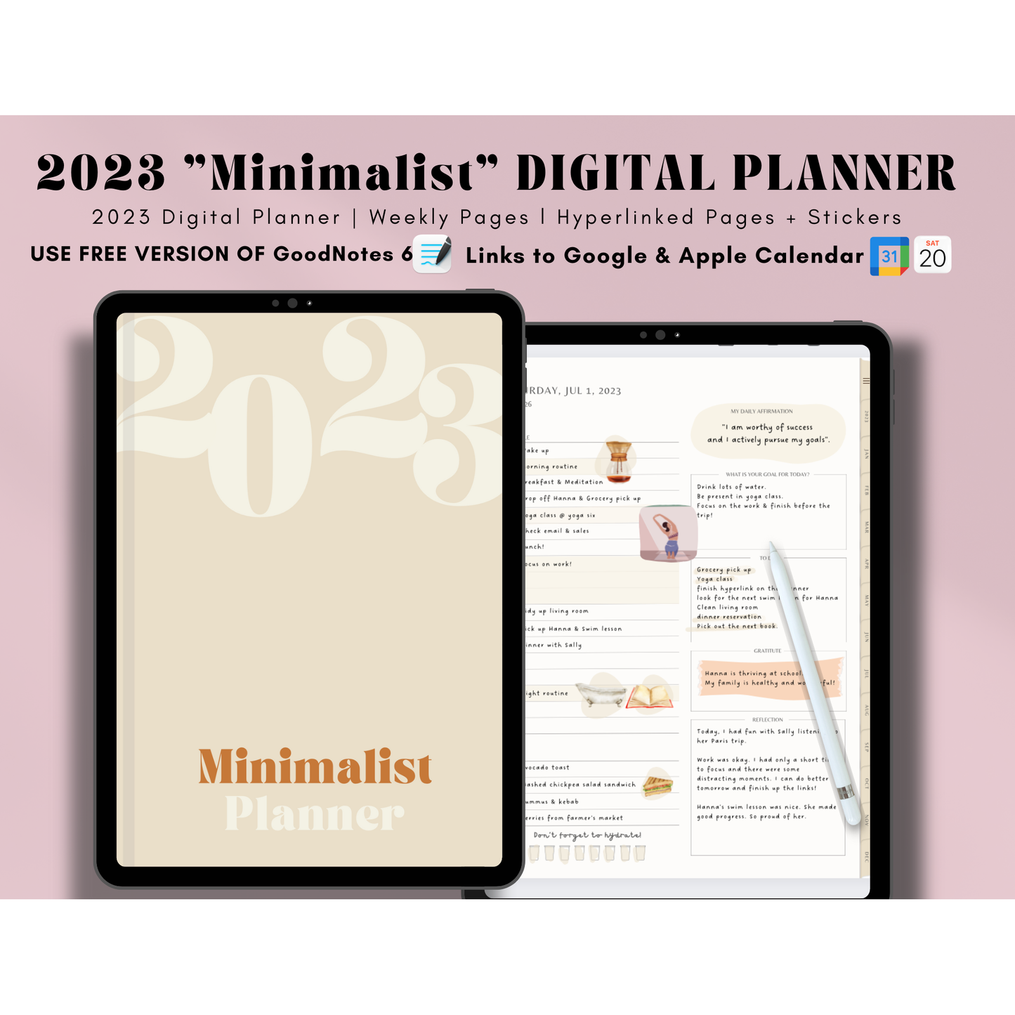 2023 Minimalist Digital Planner