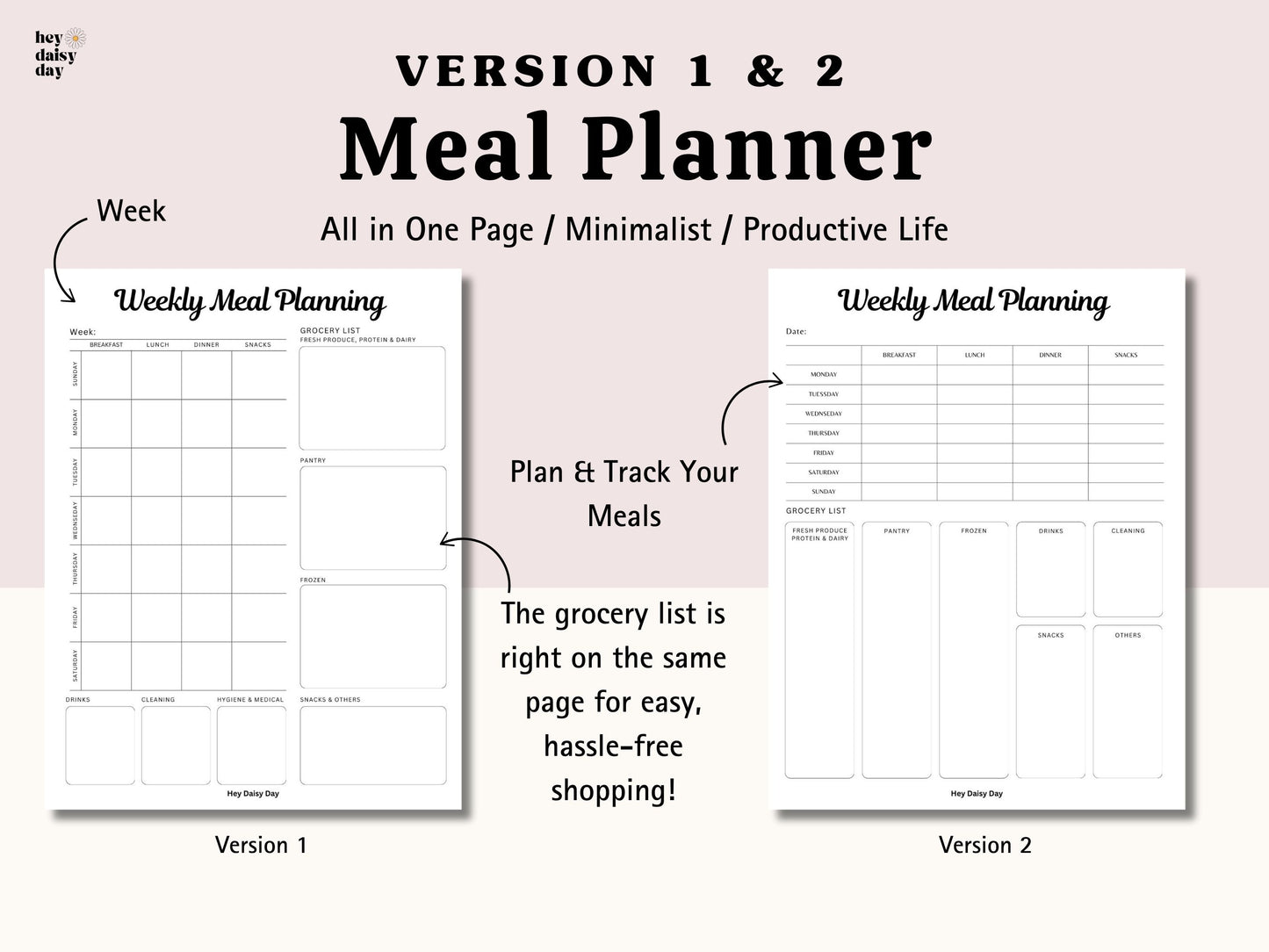Weekly Meal Planner & Grocery List