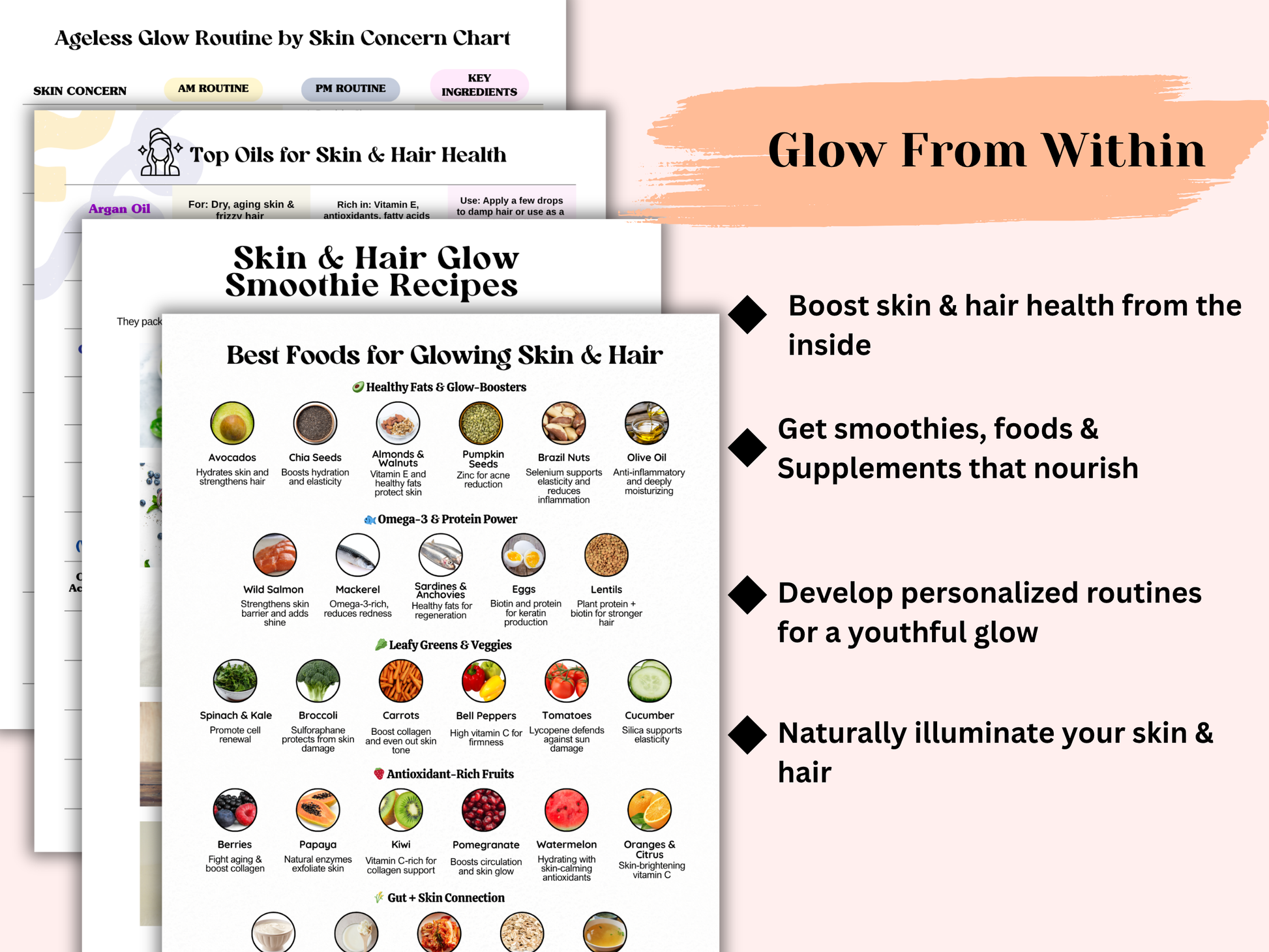 best foods for glowing skin and hair