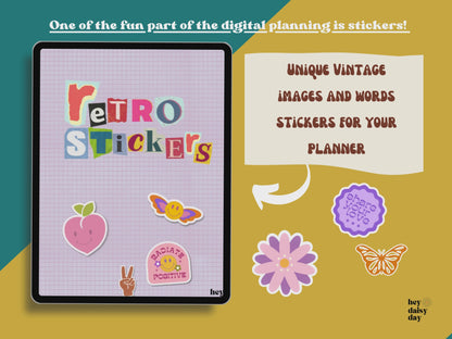  Retro digital stickers video