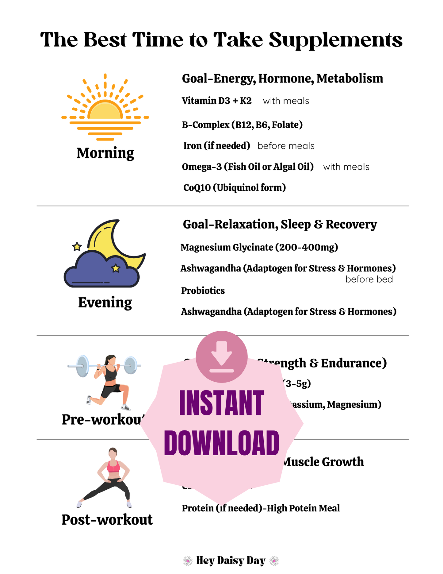 the best time to take supplements