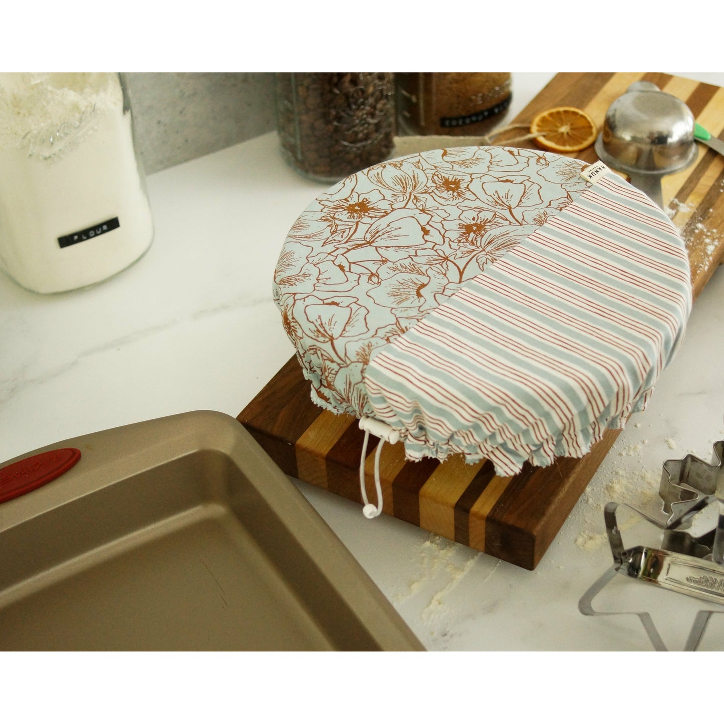 Elastic bowl covers, food container covers, stretch to fit food covers, saran wrap replacement