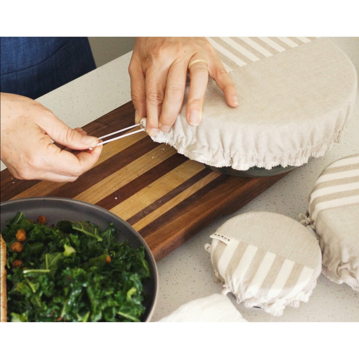 Adjustable Food covers. Waterproof Lining, safe fruit and veggies and save leftover foods.