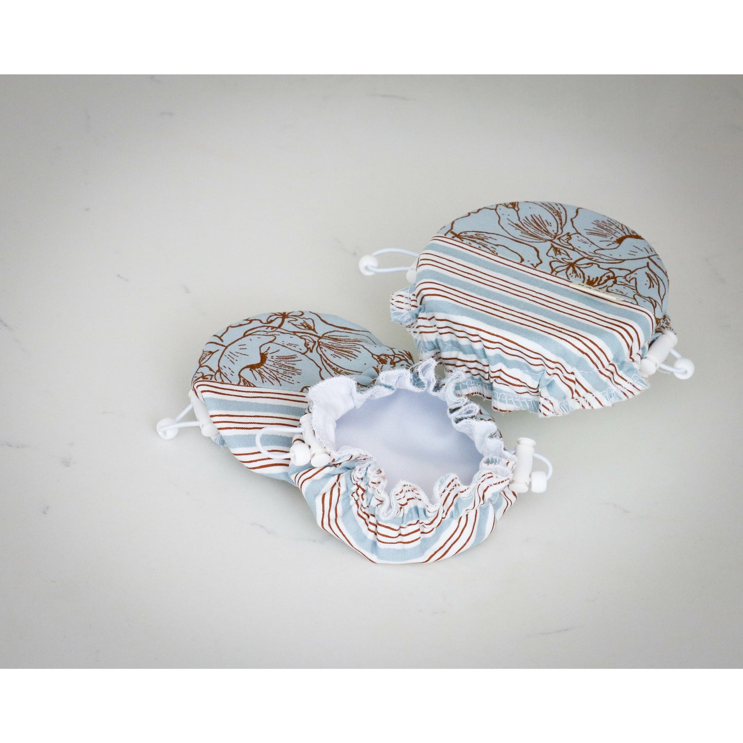 Elastic bowl covers, food container covers, stretch to fit food covers, saran wrap replacement,