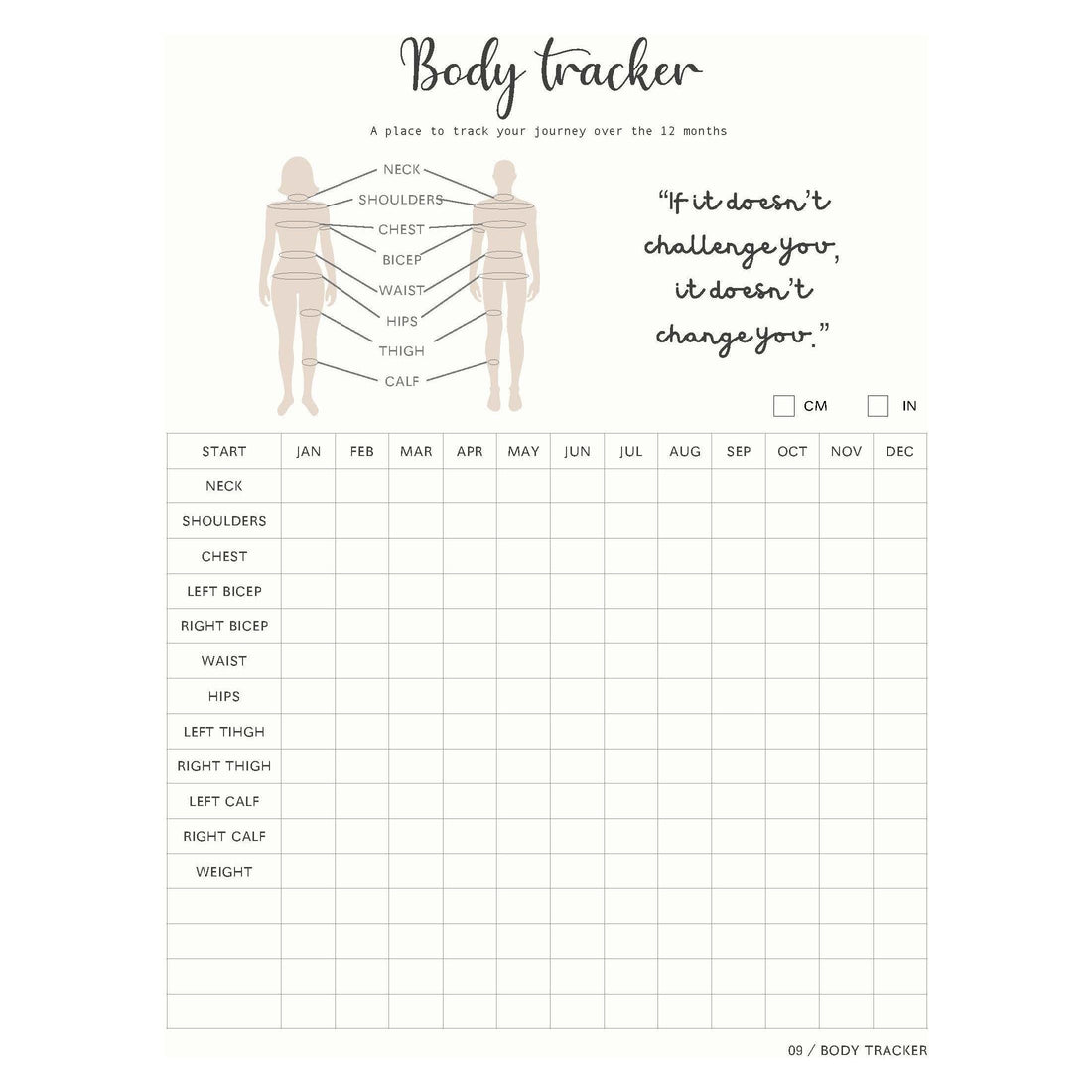 [PRINTABLE] Workout Planner - PDF