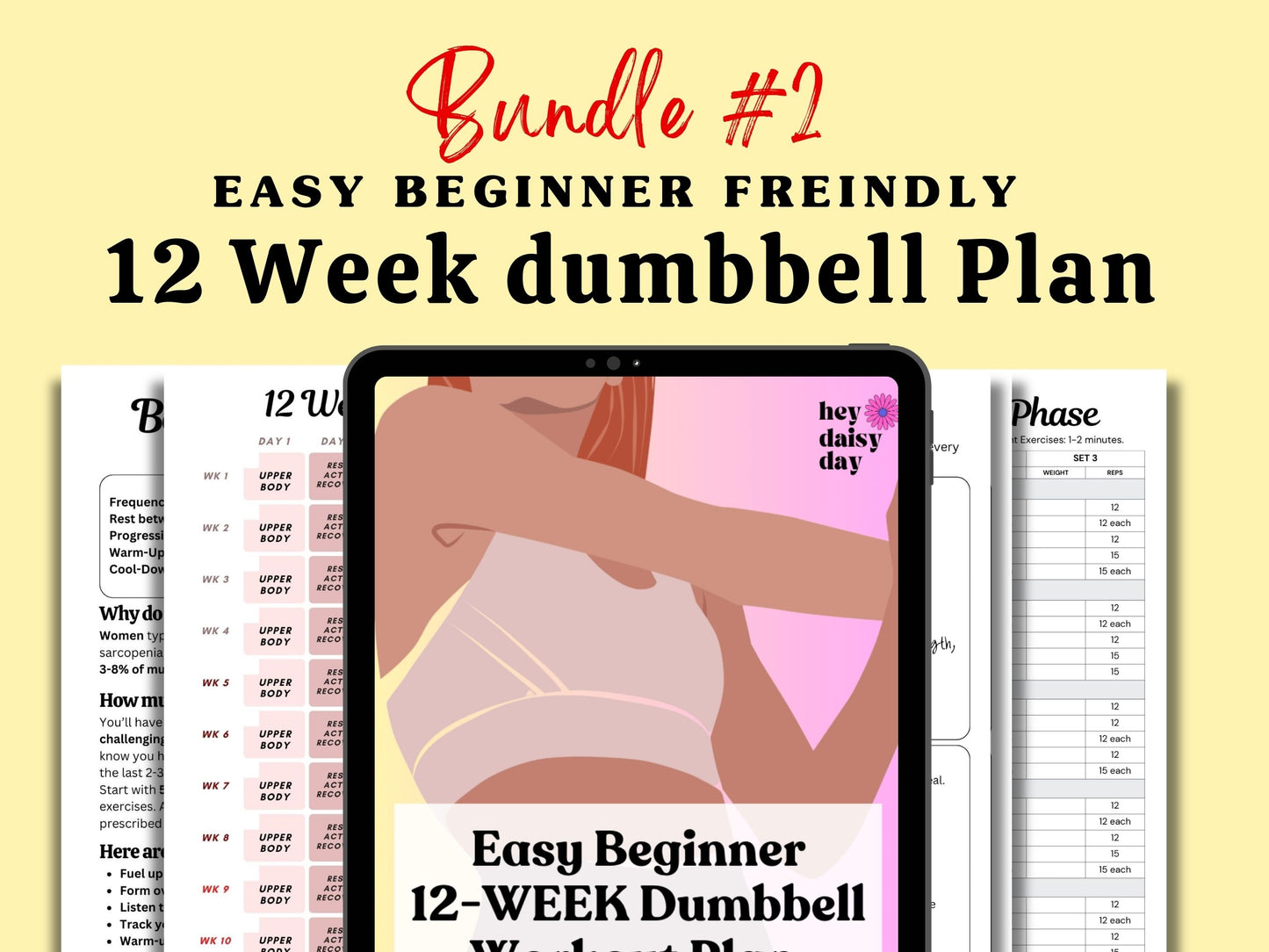 High Protein Foods Guide & Home Dumbbell Workout Bundle