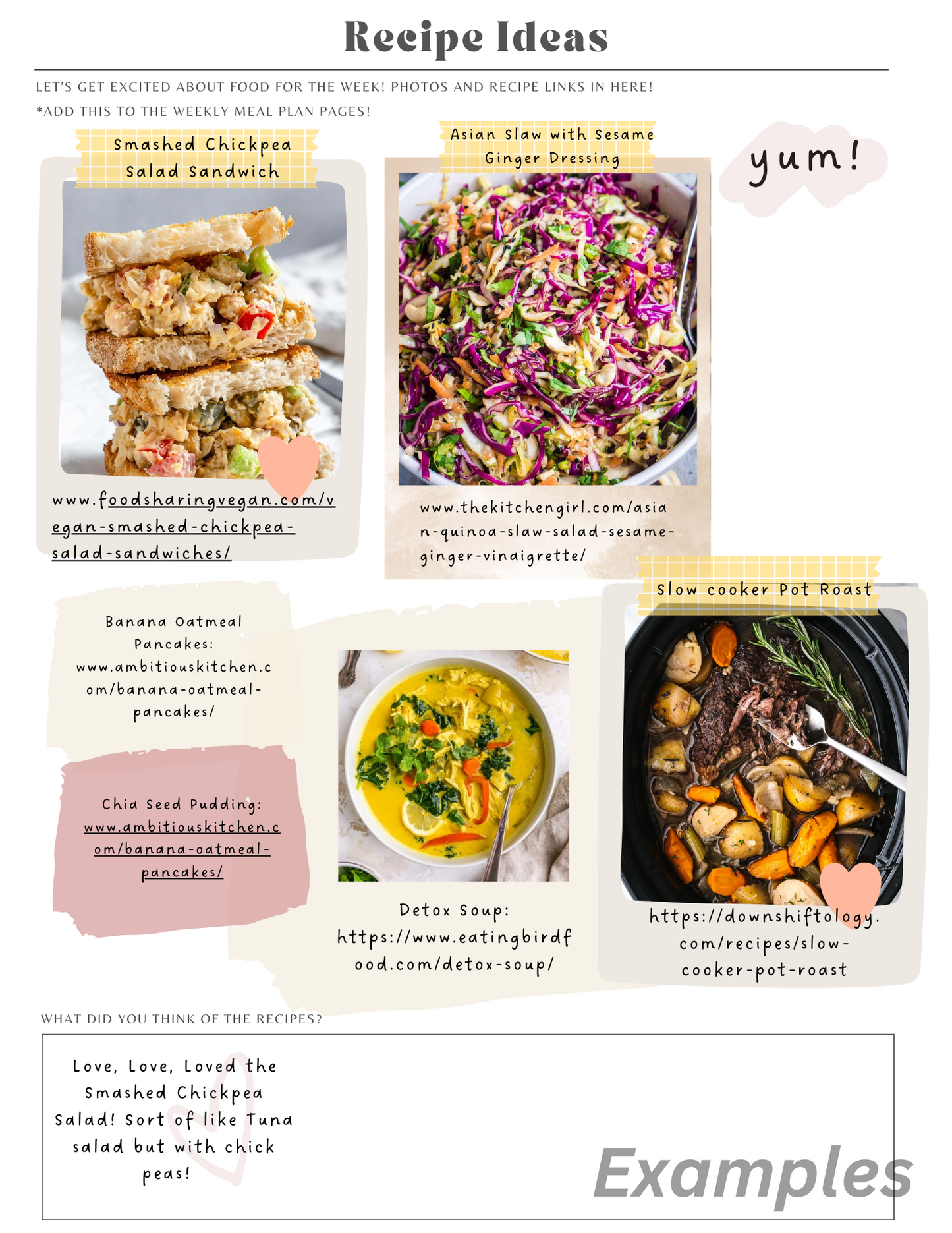 PDF UNDATED Meal Planner (Printable)
