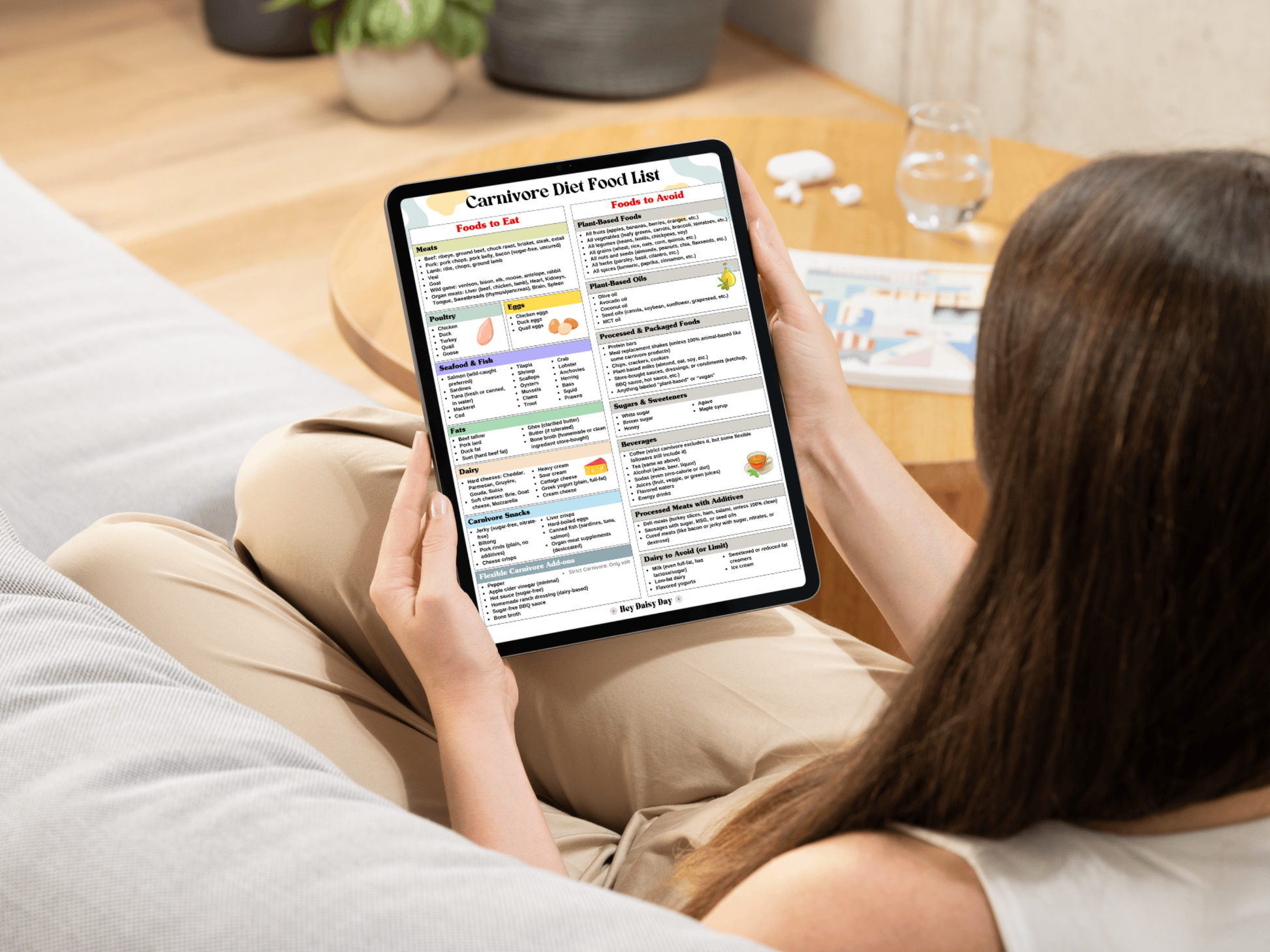 Printable Carnivore Diet Food List with 100+ animal-based foods and success tips