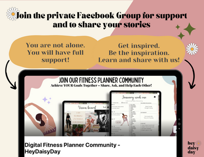 Digital Fitness planner FB community