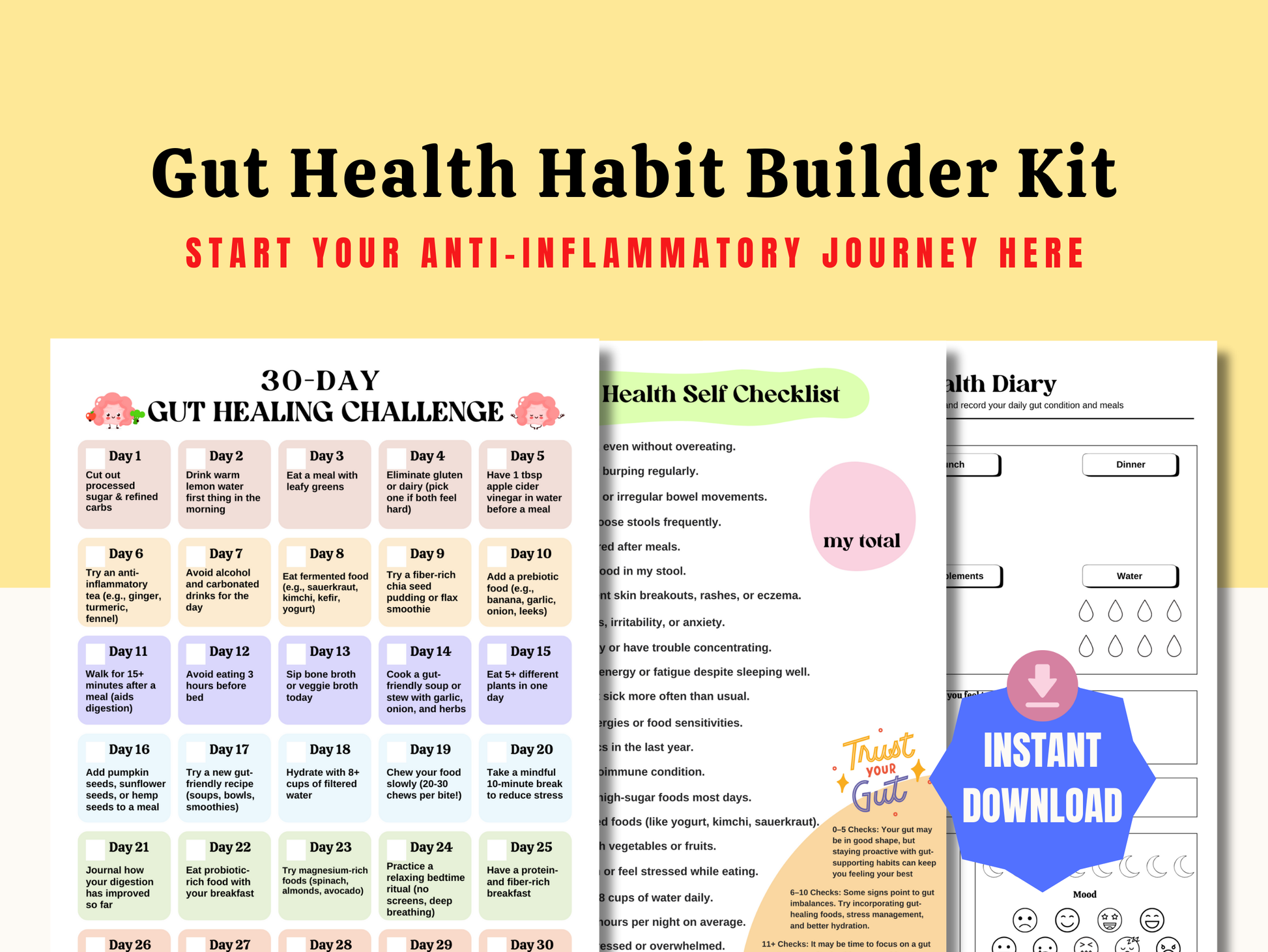 Gut health habit builder