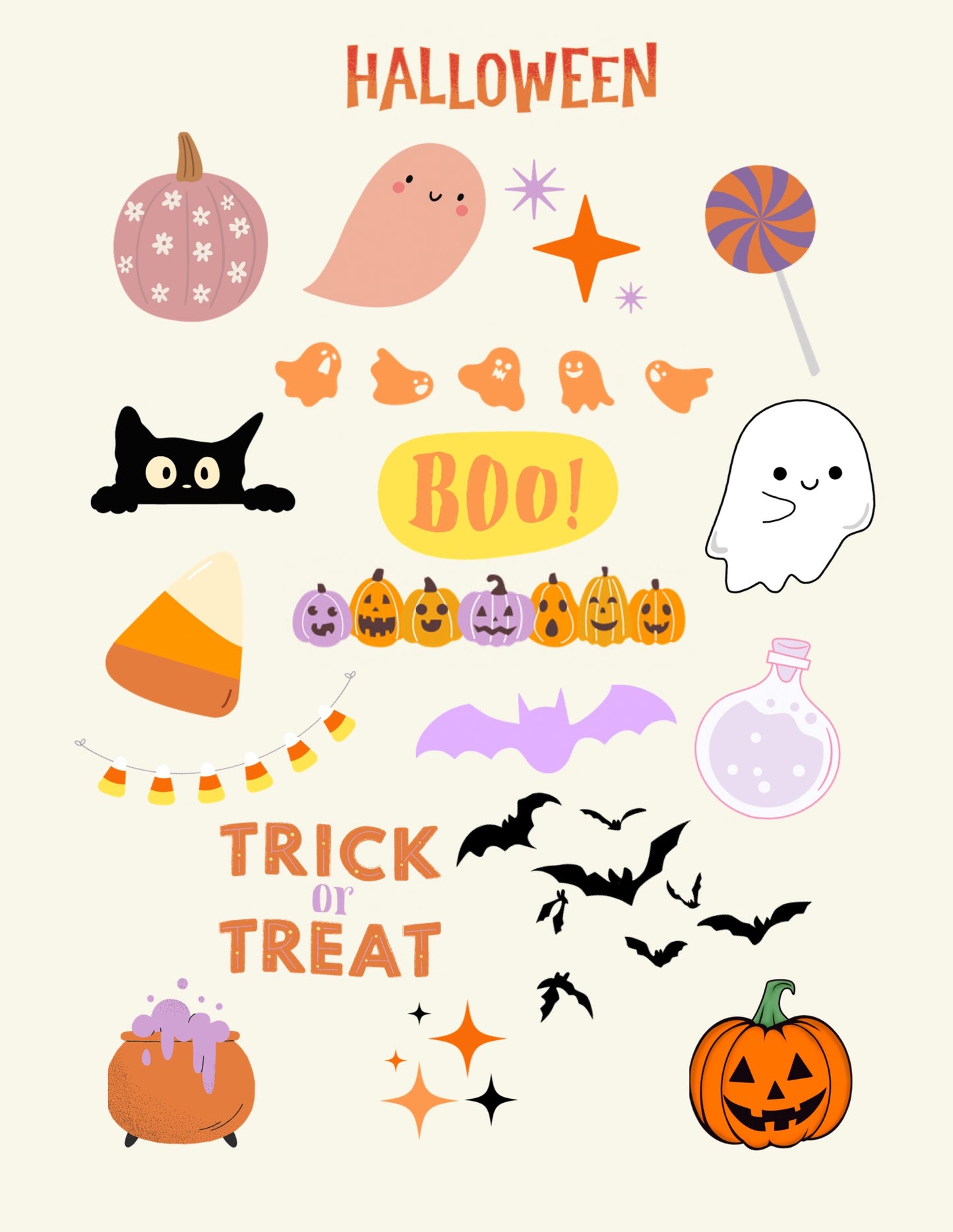 Fall Halloween Stickers