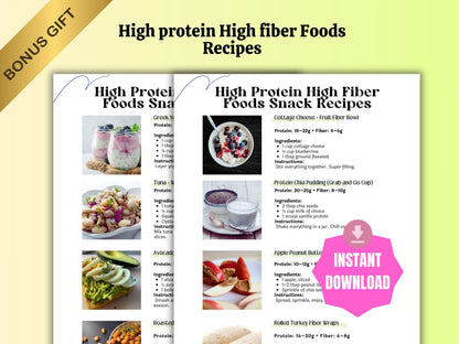 high protein high fiber foods list
