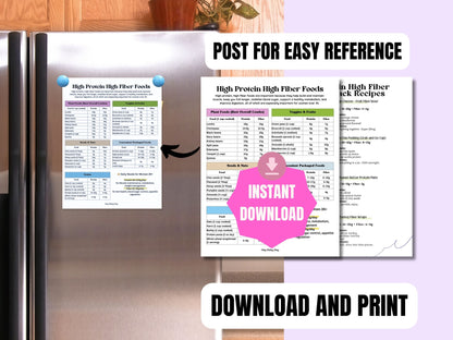 high protein high fiber foods list