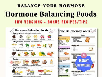 Hormone Balancing Foods Chart