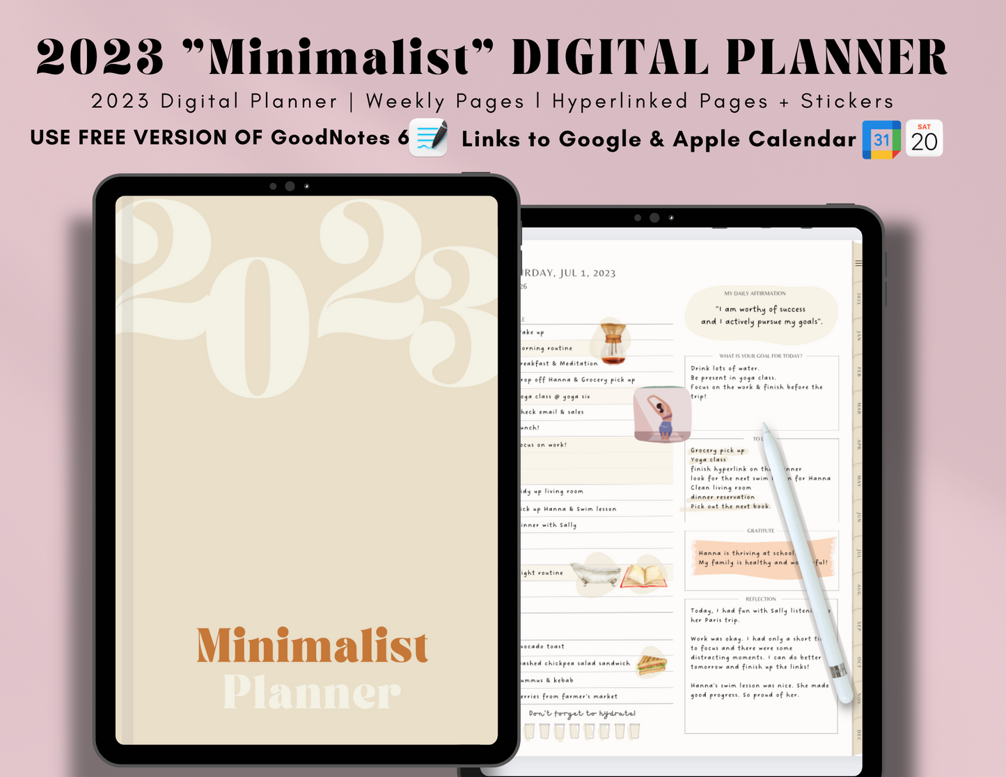 2023 Minimalist Digital Planner