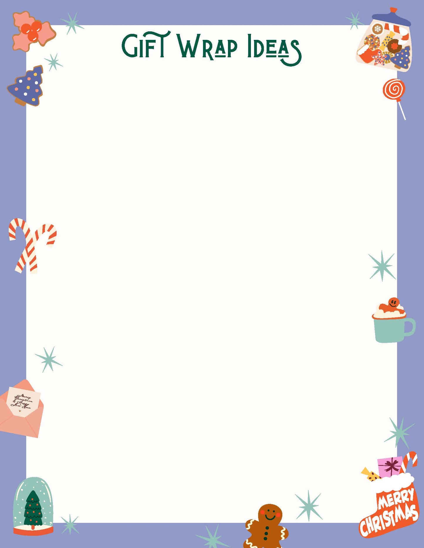 Gift idea page Holiday Digital Planner
