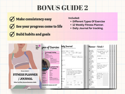 Easy Beginner 12-WEEK Dumbbell Workout Plan for Women [DIGITAL]