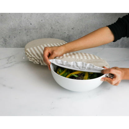 Elastic bowl covers, food container covers, stretch to fit food covers, saran wrap replacement